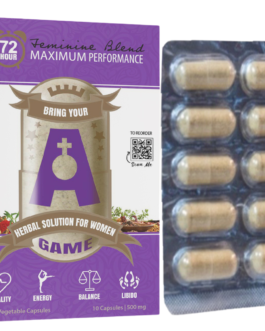 A-Game WOMEN Herbal Solution 1 Month Supply | Total 10 Capsules